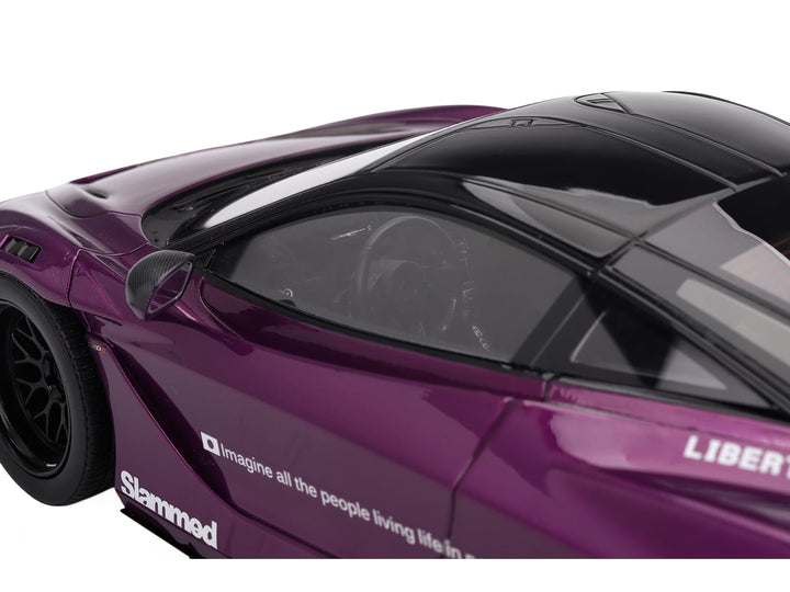 McLaren 720S "LB-Works" Purple Metallic with Black Top 1/18 Model Car by Top Speed image 2