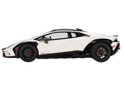 Lamborghini Huracan Sterrato Bianco Asopo White with Matt Black Top and Red Stripes 1/18 Model Car by Top Speed image 3