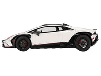 Lamborghini Huracan Sterrato Bianco Asopo White with Matt Black Top and Red Stripes 1/18 Model Car by Top Speed image 3