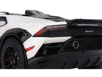 Lamborghini Huracan Sterrato Bianco Asopo White with Matt Black Top and Red Stripes 1/18 Model Car by Top Speed image 4