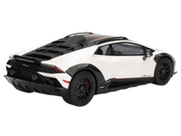 Lamborghini Huracan Sterrato Bianco Asopo White with Matt Black Top and Red Stripes 1/18 Model Car by Top Speed image 5