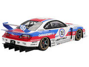 Nissan "LB-Super Silhouette" S15 SILVIA RHD (Right Hand Drive) #12 "GARASIDRIFT" White with Red and Blue Graphics 1/18 Model Car by Top Speed image 5