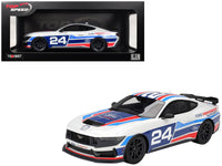 Ford Mustang Dark Horse #24 "Ford Performance Racing School" White with Graphics 1/18 Model Car by Top Speed