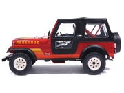 1983 Jeep Renegade Red with Stripes and Black Top 1/24 Diecast Model by IXO Models image 2
