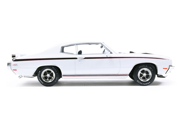 1970 Buick GSX Apollo White with Black and Red Stripes 1/43 Diecast Model by IXO Models image 2