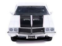 1970 Buick GSX Apollo White with Black and Red Stripes 1/43 Diecast Model by IXO Models image 5