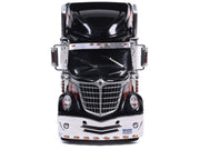 2010 International Lonestar Truck Tractor Black with Flame Graphics 1/64 Diecast Model by IXO Models image 4
