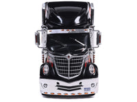2010 International Lonestar Truck Tractor Black with Flame Graphics 1/64 Diecast Model by IXO Models image 4
