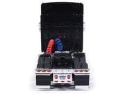 2010 International Lonestar Truck Tractor Black with Flame Graphics 1/64 Diecast Model by IXO Models image 5