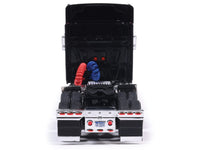 2010 International Lonestar Truck Tractor Black with Flame Graphics 1/64 Diecast Model by IXO Models image 5