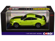 Ford Mustang Mk6 Mach 1 RHD (Right Hand Drive) Grabber Yellow with Black Stripes "Vanguards" Series 1/43 Diecast Model Car by Corgi image 3