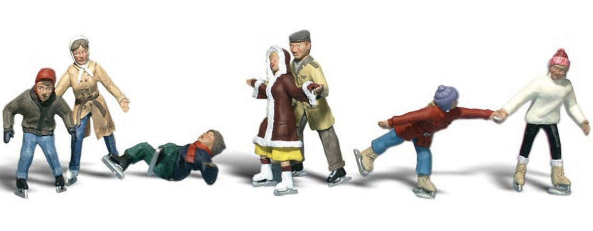 Woodland Scenics A2184 Ice Skaters — N Scale, 7 Figures– product image