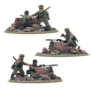 Warlord Games 402013103 German Veteran Infantry Platoon anti-tank rifle team assembly example shown painted from three angles.