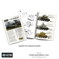 Warlord Games 402014004 T-34/85 medium tank assembly booklet and painting guide.