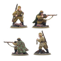 Warlord Games 402014008 Soviet Army Infantry Platoon sniper and observer build options shown assembled and painted.