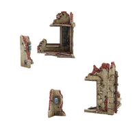 Konflikt '47 Introductory Set 452610008 ruined building terrain shown assembled and painted.