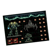 Konflikt '47 Introductory Set 452610008 game token punchboard with cardboard walkers and measuring ruler.