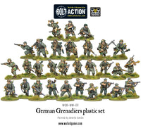 Warlord Games WGB-WM-09 Bolt Action German Grenadiers, assembled and painted example figures, full group