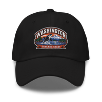 Washington embroidered dad hat in Black