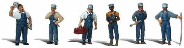 Woodland Scenics A2721 O scale Train Mechanics, painted miniature set.