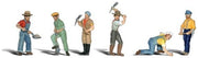 Woodland Scenics A2723 O scale Track Workers, painted miniature set.