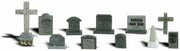 Woodland Scenics A2726 O scale Tombstones, painted miniature set.