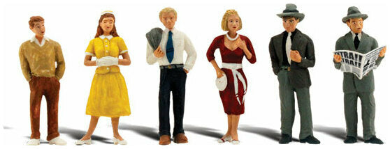 Woodland Scenics A2763 O scale Pedestrians, painted miniature set.