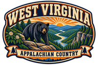 West Virginia heritage badge embroidery artwork