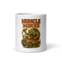 Front view of white 11 oz Monster Mugs 011 ceramic coffee mug
