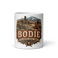Bodie California ghost-town mug, 11 oz front-view product mockup