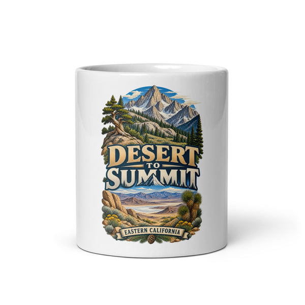 Desert to Summit Eastern California ceramic mug, 11 oz front-view product mockup