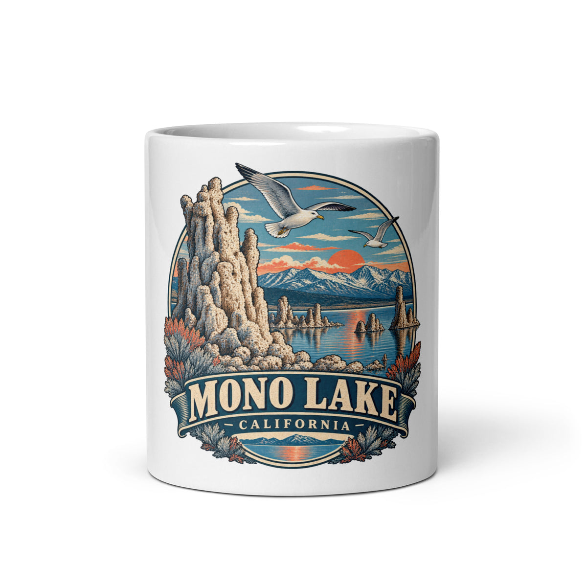 Mono Lake Tufa ceramic mug, 11 oz front-view product mockup