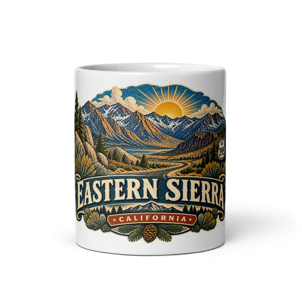 Eastern Sierra Scenic ceramic mug, 11 oz front-view product mockup