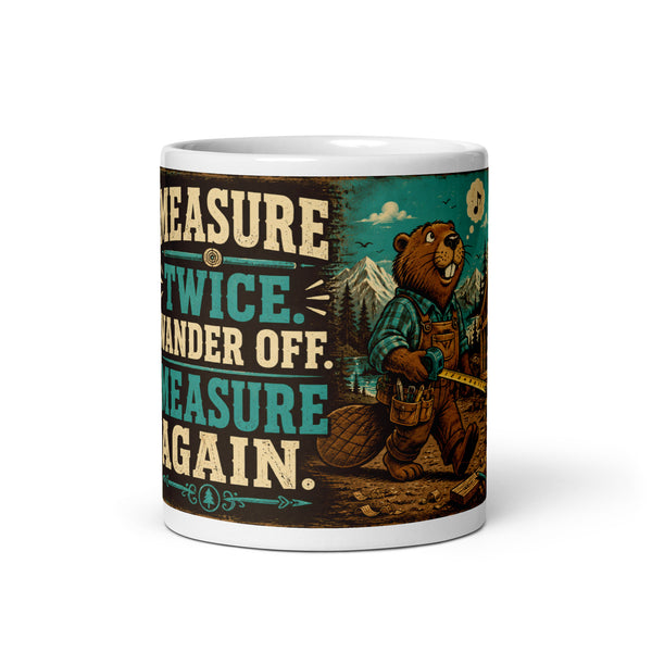 Funny Bear Cabin ceramic mug, front-view product mockup