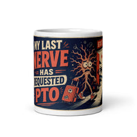 Vacation Mode ceramic mug, front-view product mockup