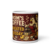 Funny Chicken ceramic mug, front-view product mockup