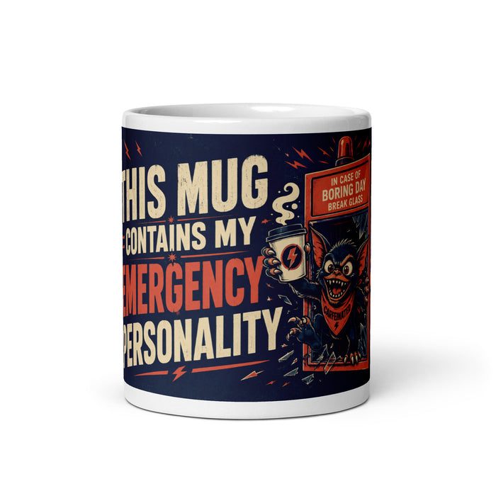 Retro Monster ceramic mug, front-view product mockup