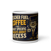 Vintage Owl ceramic mug, front-view product mockup