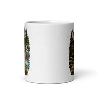 Backcountry brook trout fishing mug, front view