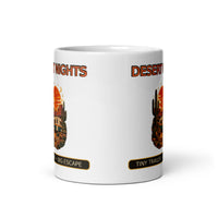 Desert Nights tiny trailer camping mug, 11 oz front view