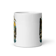Meet Me at the Pier coastal mug, 11 oz front view