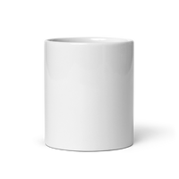 Hot Rod Pin Up Girl white coffee mug front view — 11 oz