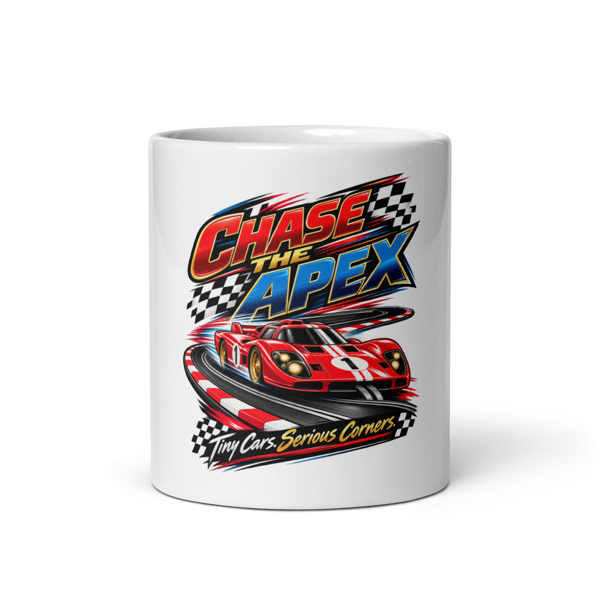Chase the Apex Coffee Mug product mockup