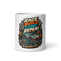 Race Build Tune Repeat Coffee Mug product mockup