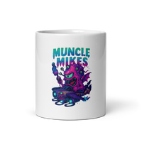 Muncle Mikes Hot Rod and Rat Rod Shirt Mayhem! Monster Rods! (005) white coffee mug front view — 11 oz
