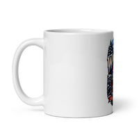 Winter Highway 395 Eastern Sierra mug, 11 oz mockup with handle on left