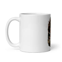 Ancient Bristlecone Pine ceramic mug, 11 oz mockup with handle on left