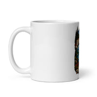 June Lake Cabin ceramic mug, 11 oz mockup with handle on left