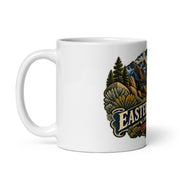 Eastern Sierra Scenic ceramic mug, 11 oz mockup with handle on left