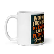 Remote work coffee mug product mockup